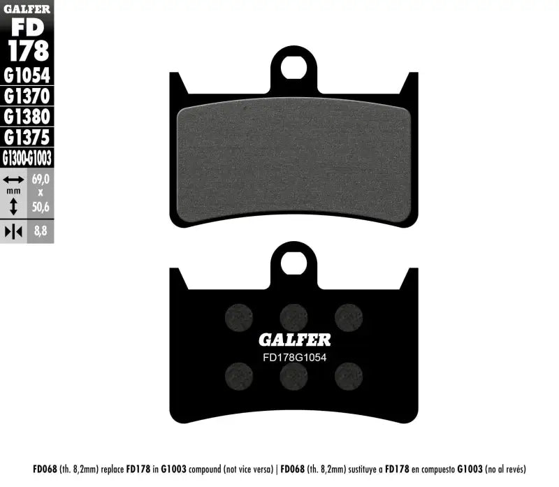 FD178G1054 Brake Pads Semi Metallic Fd178g1054 - Semi-Metallic