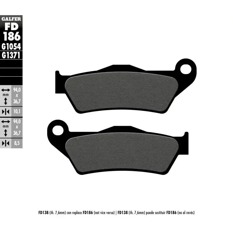 FD186G1054 Brake Pads Semi Metallic Fd186g1054 - Semi-Metallic