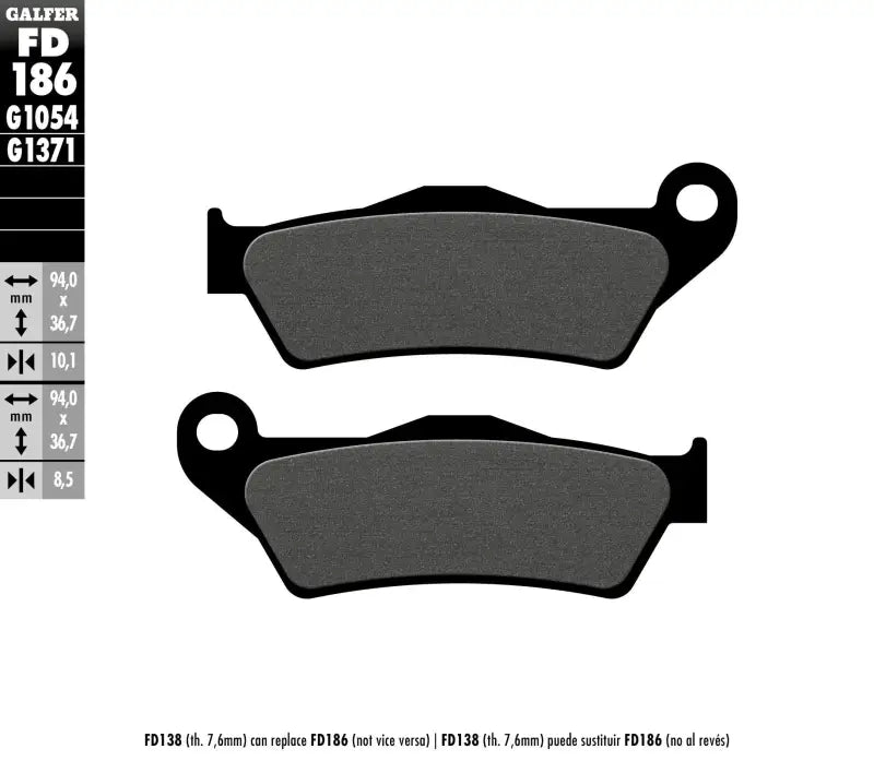 FD186G1054 Brake Pads Semi Metallic Fd186g1054 - Semi-Metallic