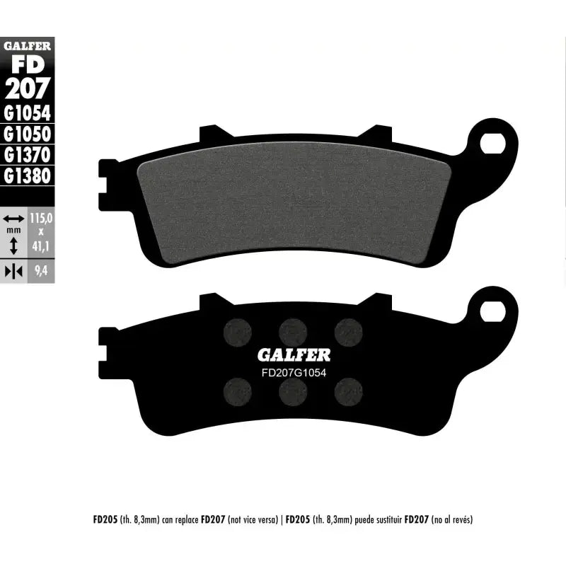 FD207G1054 Brake Pads Semi Metallic Fd207g1054 - Semi-Metallic