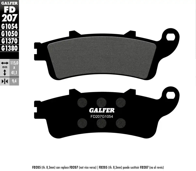 FD207G1054 Brake Pads Semi Metallic Fd207g1054 - Semi-Metallic