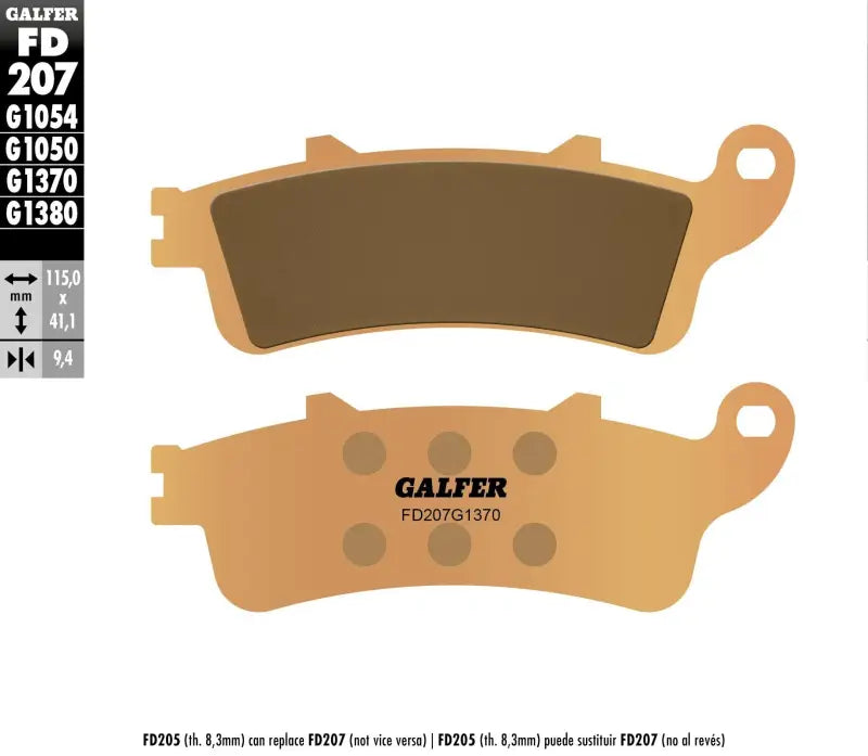 FD207G1370 Brake Pads Sintered Fd207g1370 