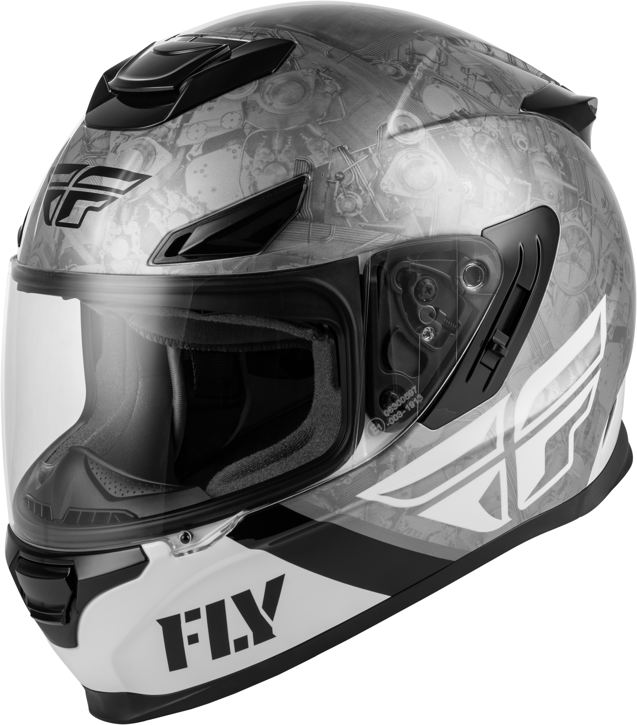 Sentinel Mech Helmet Black/White/Grey Lg