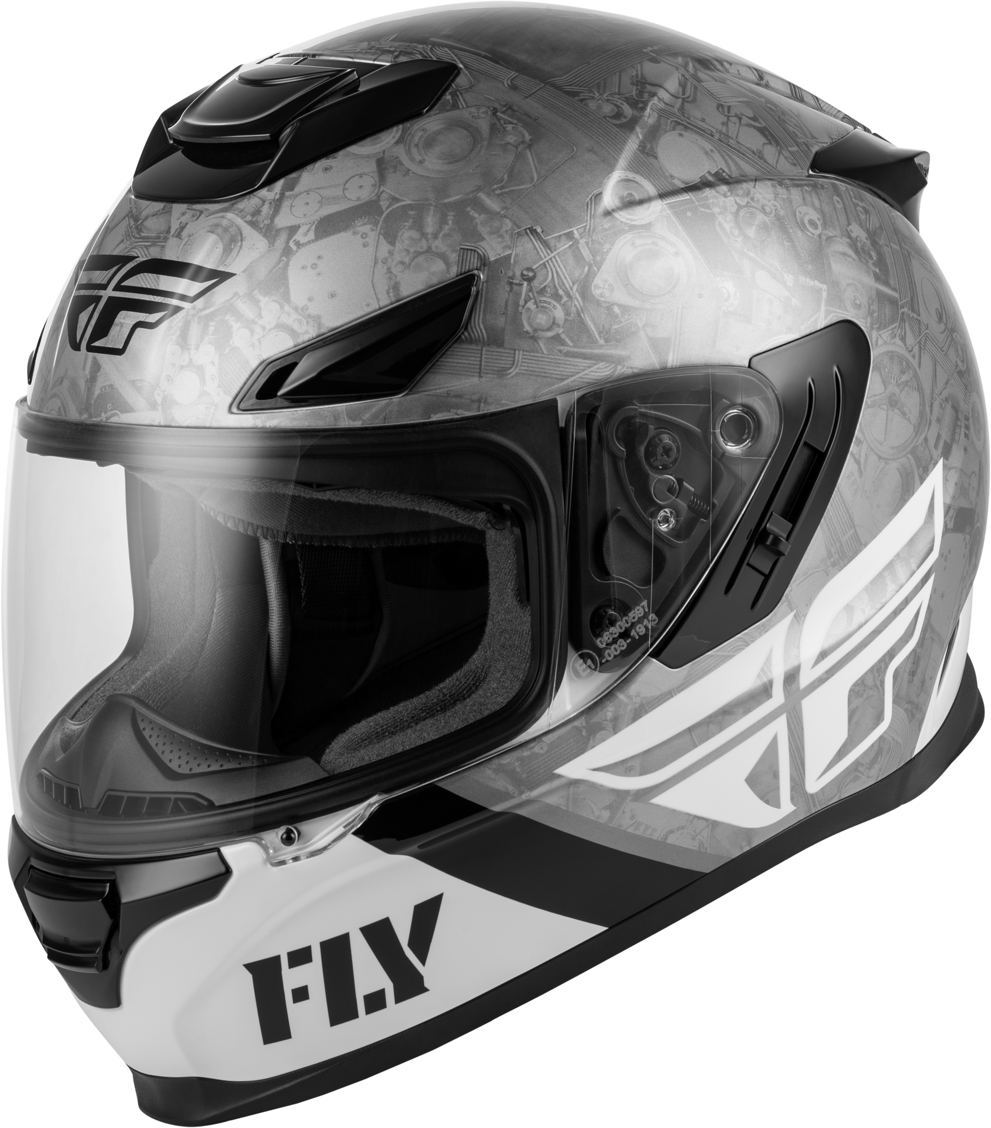 Sentinel Mech Helmet Black/White/Grey Md