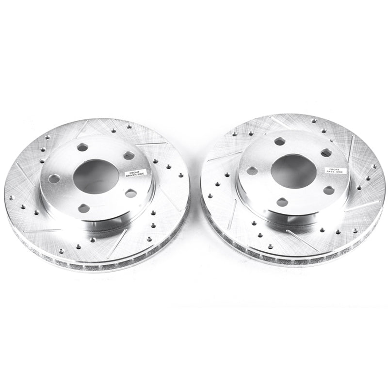 PowerStop JBR590XPR Power Stop 91-95 Toyota MR2 Front Evolution Drilled & Slotted Rotors - Pair