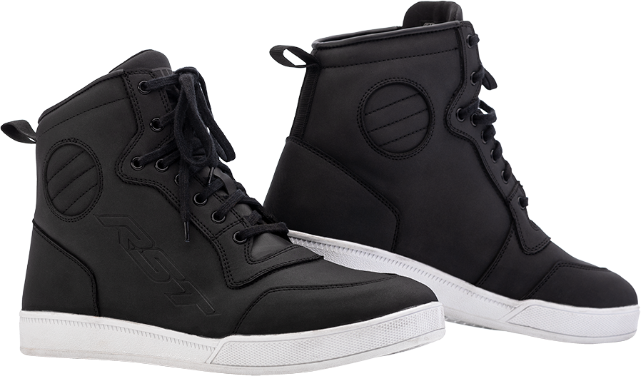 RST Women's Hitop Moto CE Waterproof Shoe Footwear 103126Black-38 - Black Womens WP 103126BLK-38