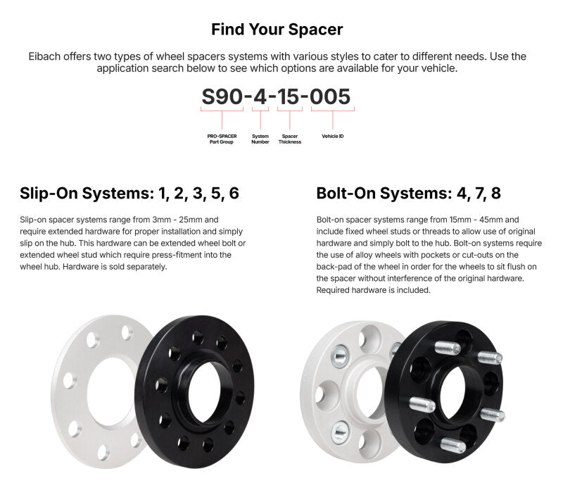 Eibach S90-4-30-027 Eibach Pro-Spacer 30mm Spacer / Bolt Pattern 5x114.3 / Hub Center 64 for 06-11 Honda Civic Si