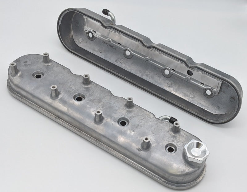 Granatelli 96-22 GM LS Tall Valve Cover w/Integral Angled Coil Mounts - Cast Finish - 640360