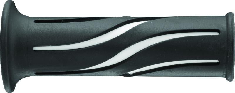 Bike Master 105937 BikeMaster 7/8in Wave Grips - Black/White - 105937