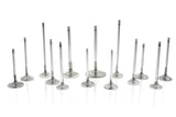 Shiny metal ferrea acura K20 exhaust valves set for high-performance engine upgrade