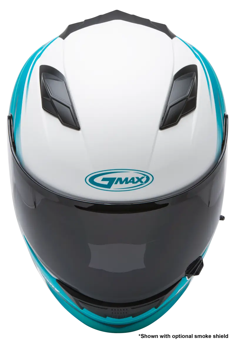 Ff 98 Full Face Osmosis Helmet Matte Wht/Teal/Grey Md 