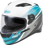GMAX Ff 98 Full Face Osmosis Helmet Matte Wht/Teal/Grey Md