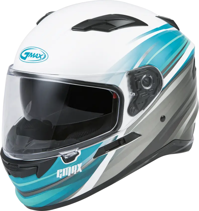 GMAX Ff 98 Full Face Osmosis Helmet Matte Wht/Teal/Grey Md