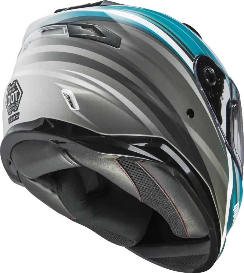 Ff 98 Full Face Osmosis Helmet Matte Wht/Teal/Grey Md 
