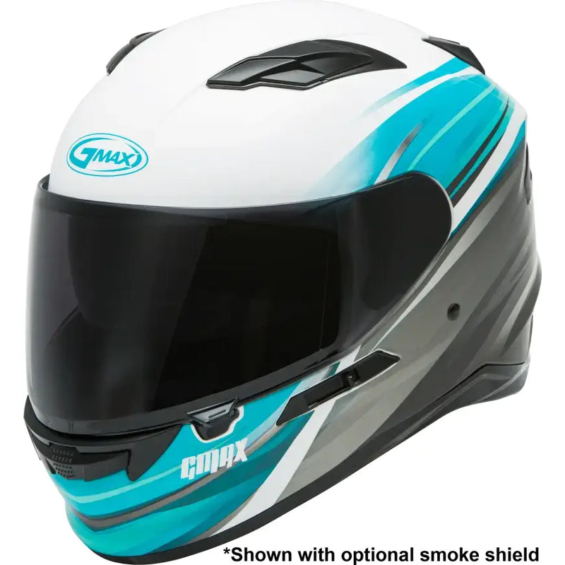 Ff 98 Full Face Osmosis Helmet Matte Wht/Teal/Grey Xs 
