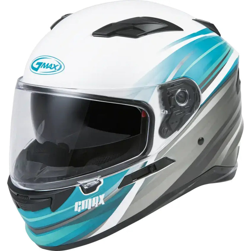 GMAX Ff 98 Full Face Osmosis Helmet Matte Wht/Teal/Grey Xs