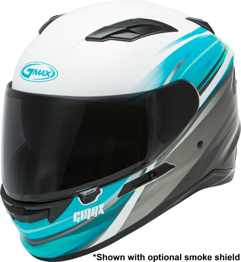 Ff 98 Full Face Osmosis Helmet Matte Wht/Teal/Grey Xs 