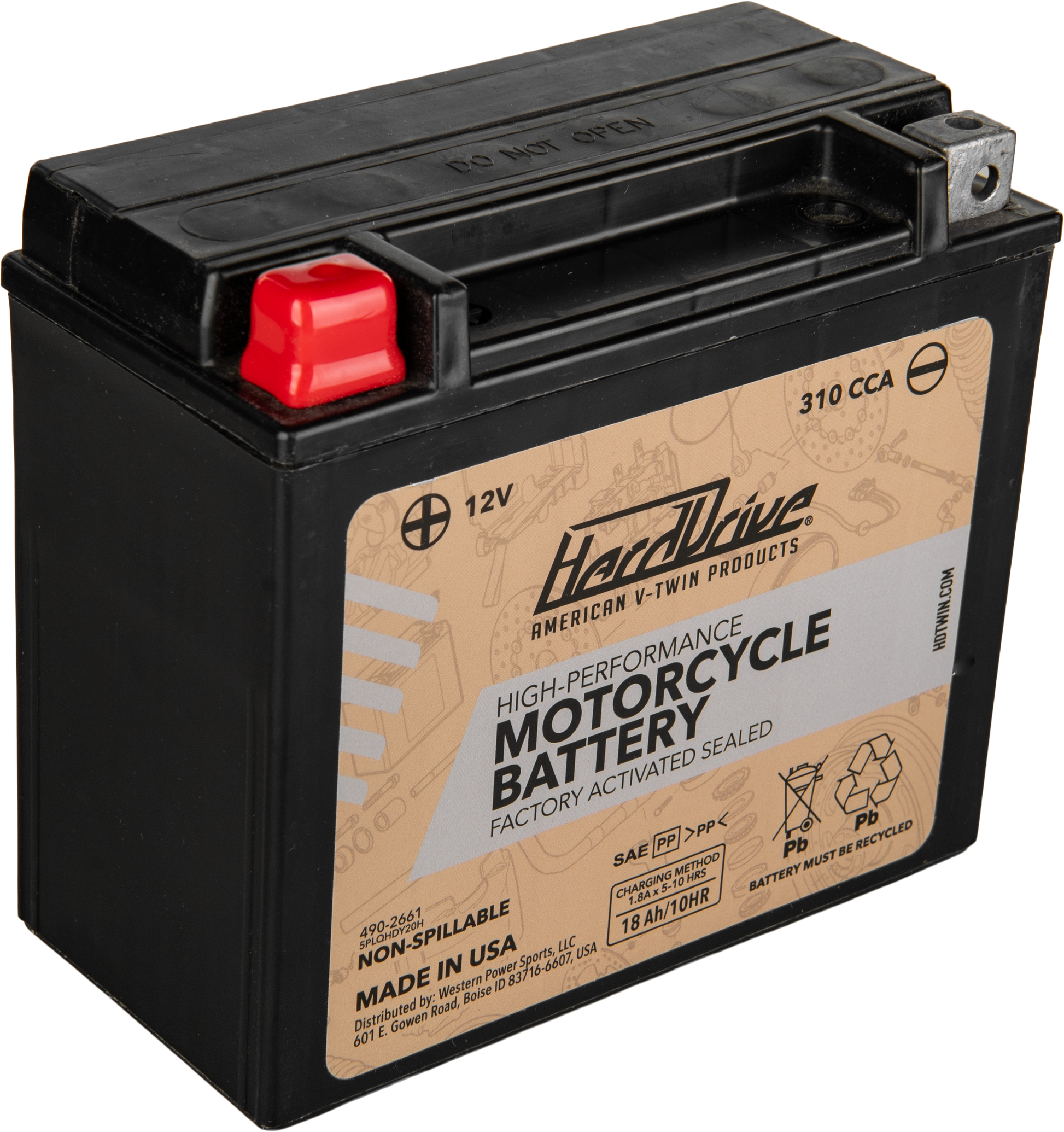 Harddrive AGM Sealed Battery HRDM72RBH - High Perform YTX20H Cca 310
