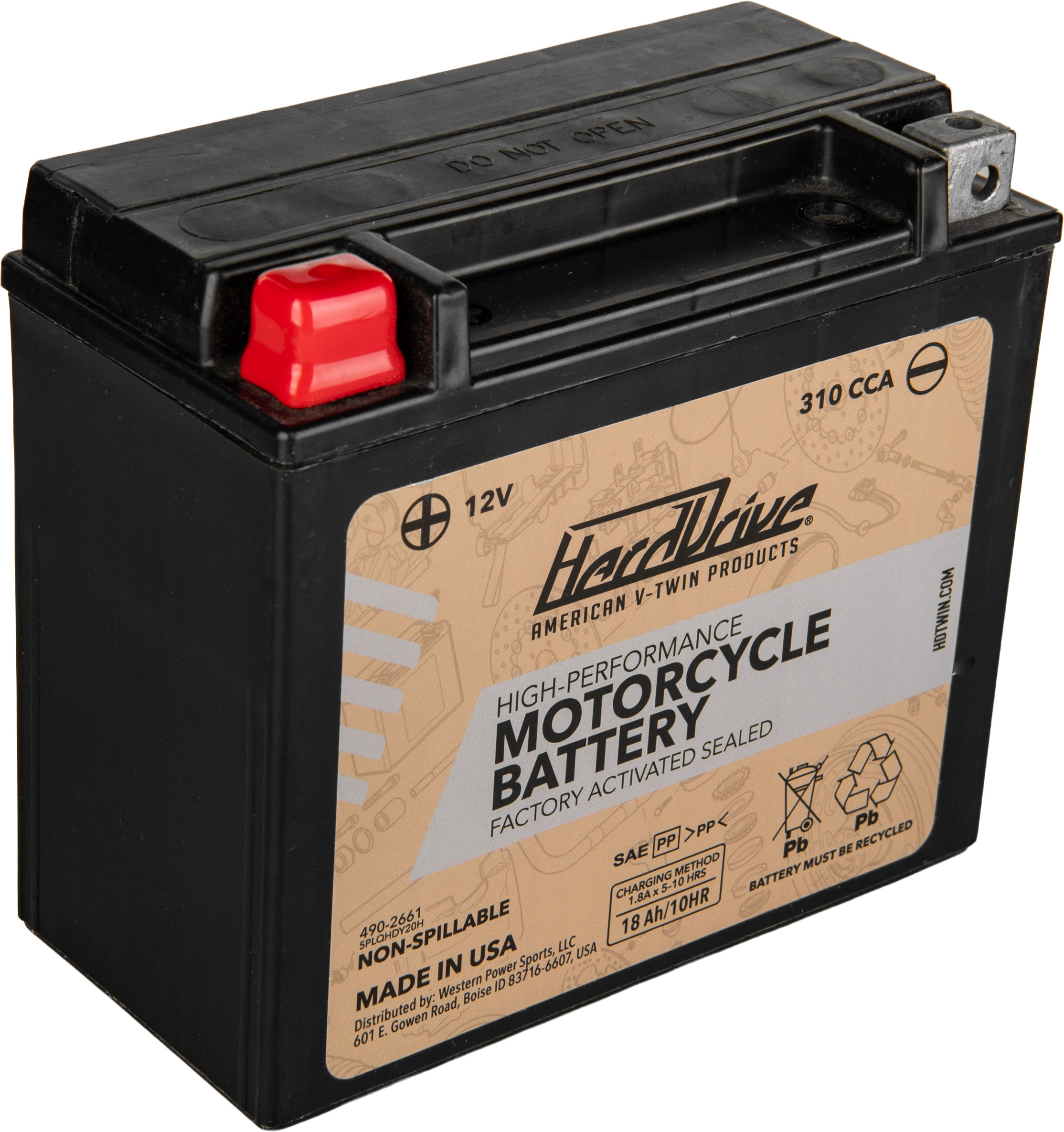 Harddrive AGM Sealed Battery HRDM72RBH - High Perform YTX20H Cca 310