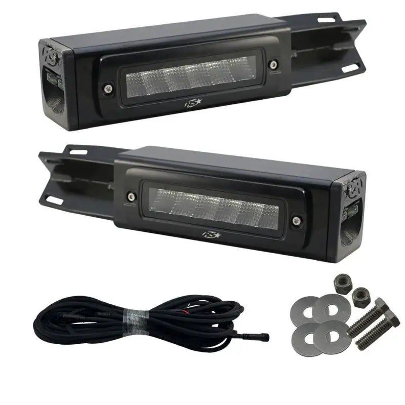 Black LED light bars with mounting hardware for Ford F250-F450 Super FHDHB17UP Racesport