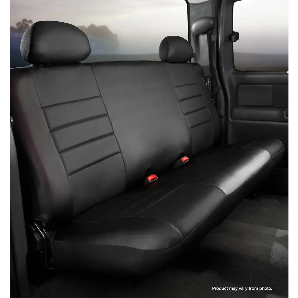 FIA OEM Grade Leatherette Seat Cover SL62-95 Black/Black - Silver Rear Bnch 2014 SL62-95 BLK/BLK