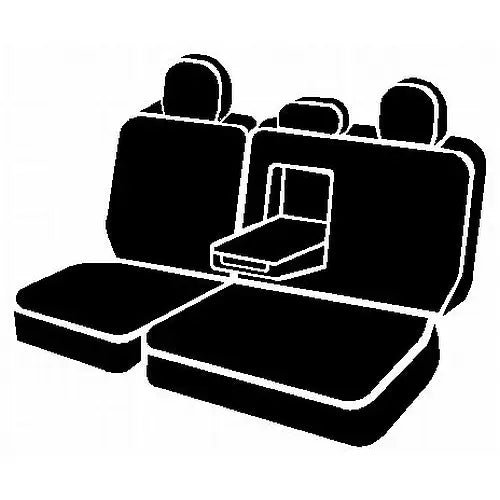 FIA Reinforced Double Stitching Seat Cover DT72-80 Black - Dura-Tech Pro Rear 60 40 Split