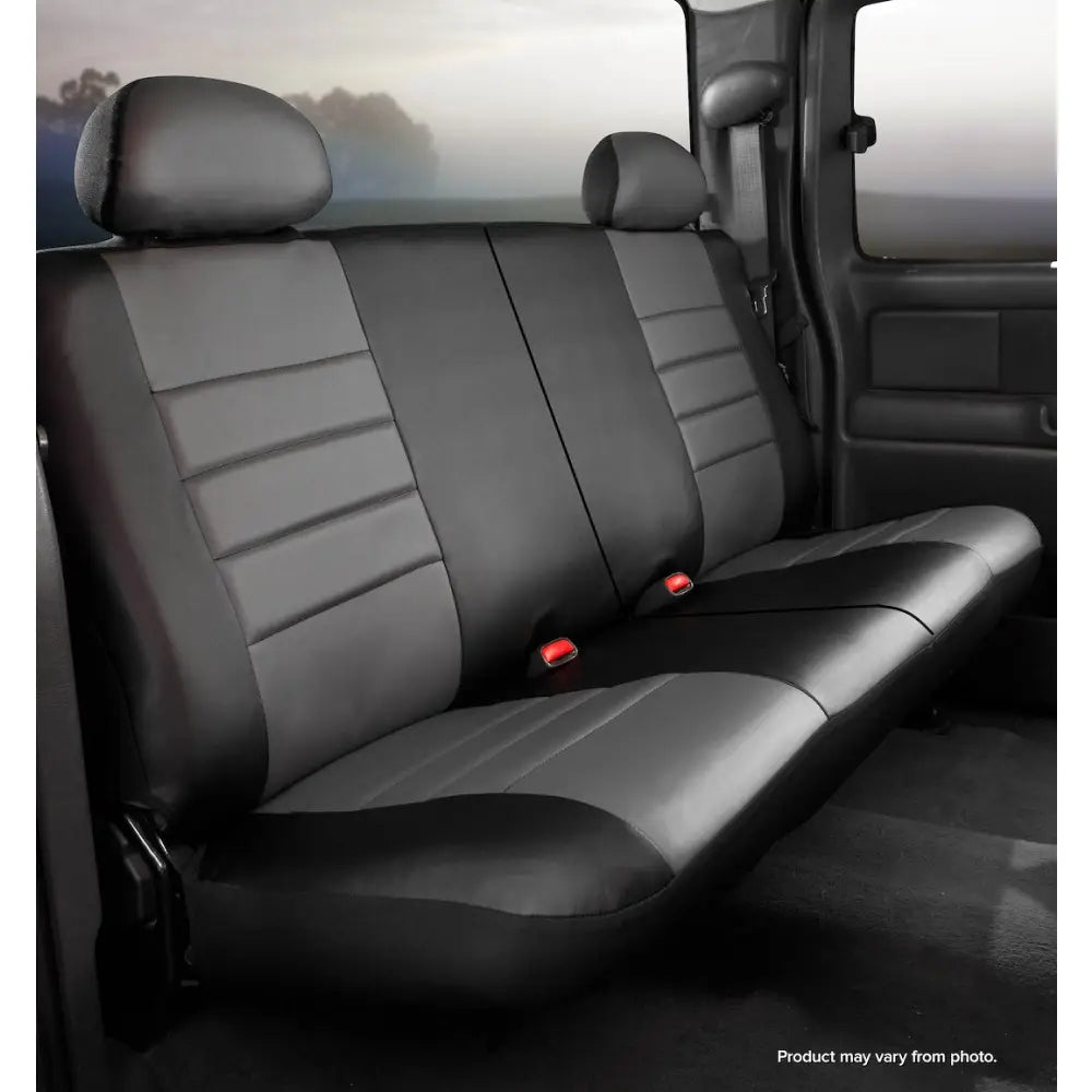 FIA Face Fabric Water Repellent Seat Cover SL65-13 Gray - SL Rear Split 50 50 Ford Bronc