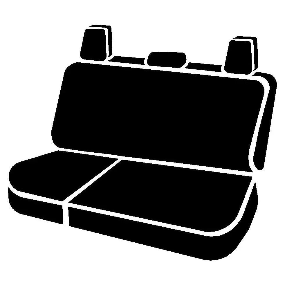 FIA Wear-Resistant Fabrics Seat Cover TRS42-68 Black - Silver Trs Rear 60 40 Sierra 1500 Dbl