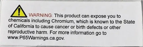 Warning label on Fidanza aluminium flywheel for Mazda 3 and Mazda 5 vehicles