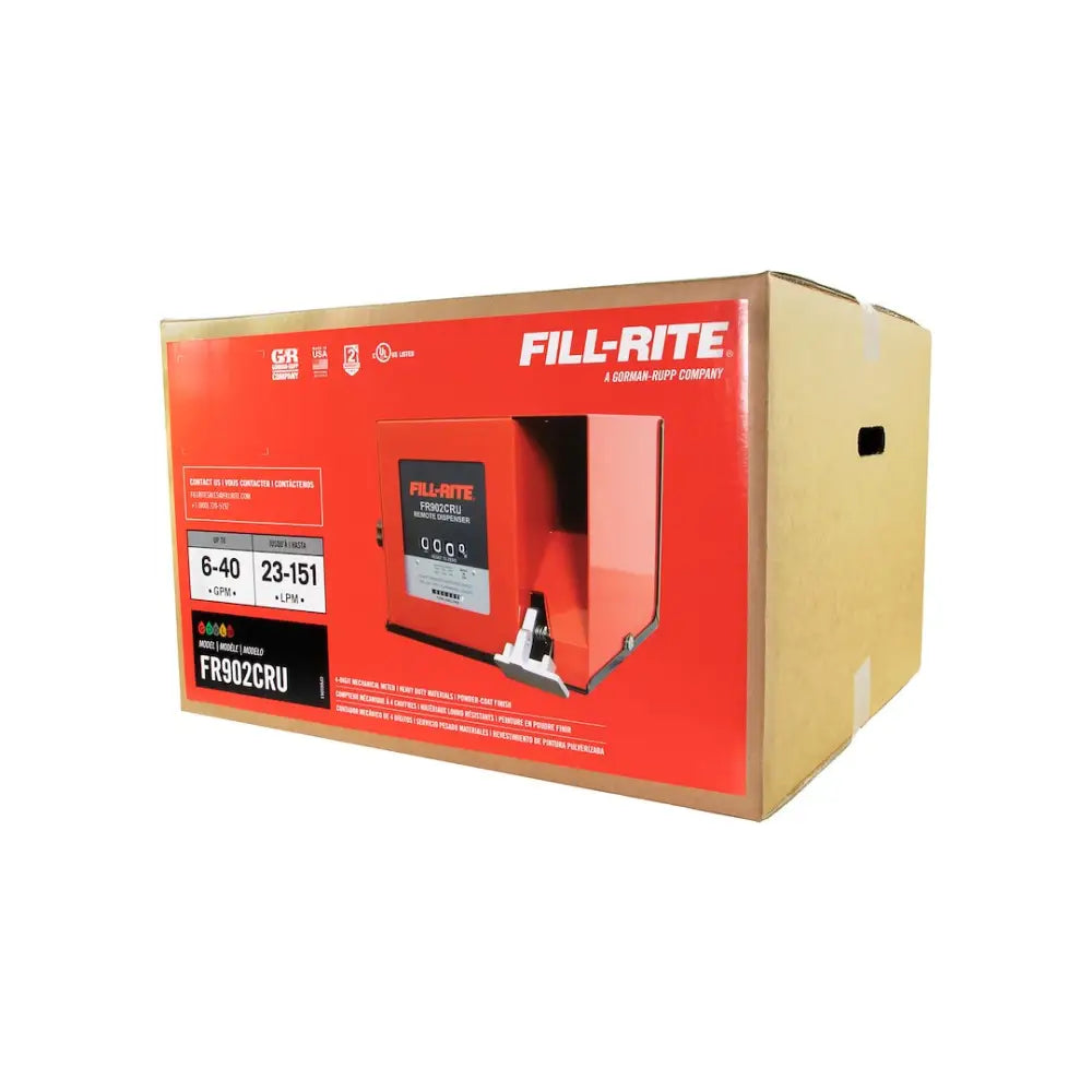 Fill Rite For Use With Remote Pump Flow Meter FR902CRU - UP 40 Gpm Compact Cab
