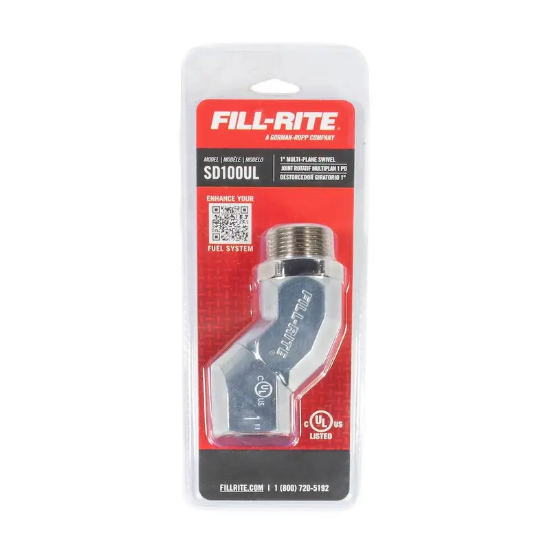 Fill-Rite SD100UL 1 in. NPT Fuel Transfer Swivel - Liquid Tank Pump Hose Fitting