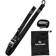 2" Tie-Down Ratchet W/Soft-Tie 8' Long Black 2/Pk