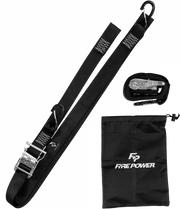 2" Tie-Down Ratchet W/Soft-Tie 8' Long Black 2/Pk