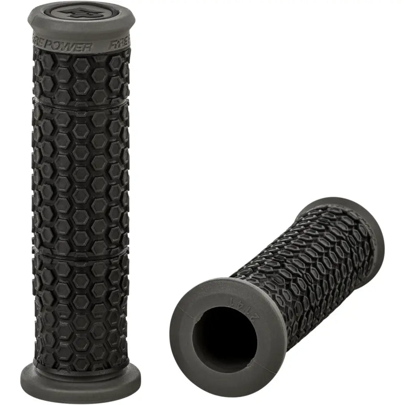 Fire Power Pilot Grips 24-0129 - Black Gray Atv Standard