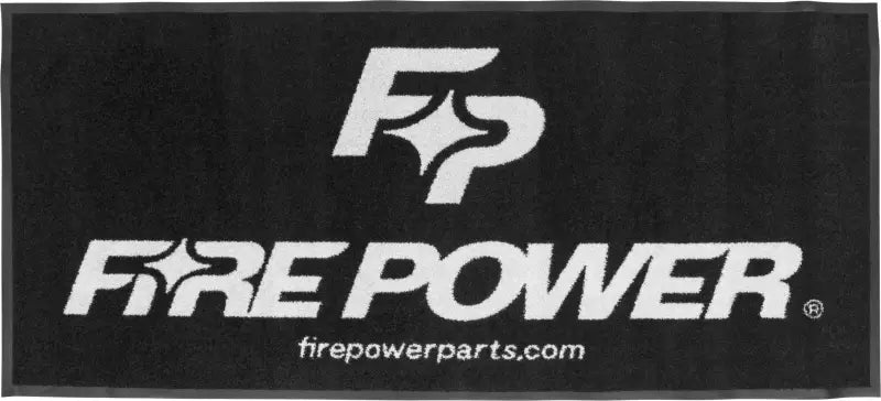 FIRE POWER Floor Rug Black/White 73"X33"