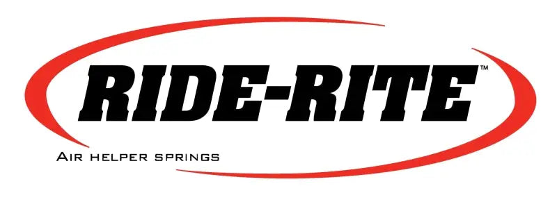 Ride-Rite logo with text "Air helper springs" for Firestone 4in. Air Spring Lift Spacer Leaf Mount - Pair (WR17602370). 