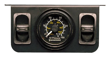 Firestone Air Adjustable Leveling Pneumatic Control Panel w/Dual Black Gauge 0-150psi (WR17602145) - Truck & Automotive