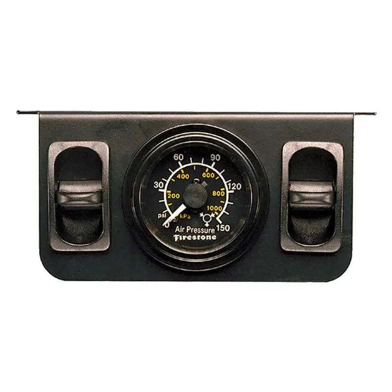 Firestone Air Adjustable Leveling Pneumatic Control Panel w/Dual Black Gauge 0-150psi (WR17602145) - Truck & Automotive