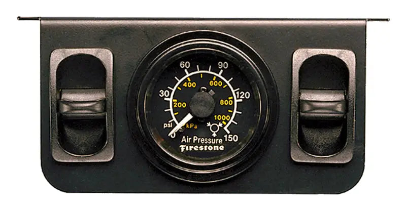 Firestone Air Adjustable Leveling Pneumatic Control Panel w/Dual Black Gauge 0-150psi (WR17602145) - Truck & Automotive