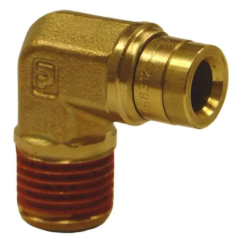 Firestone Male 1/4in. Push-Lock x 1/4in. NPT 90 Degree Elbow Air Fitting - 2 Pack (WR17603462) 