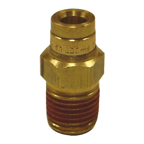Firestone Male Connector 1/4in. Push-Lock x NPT Brass Air Fitting - 2 Pack (WR17603463) - Truck & Automotive