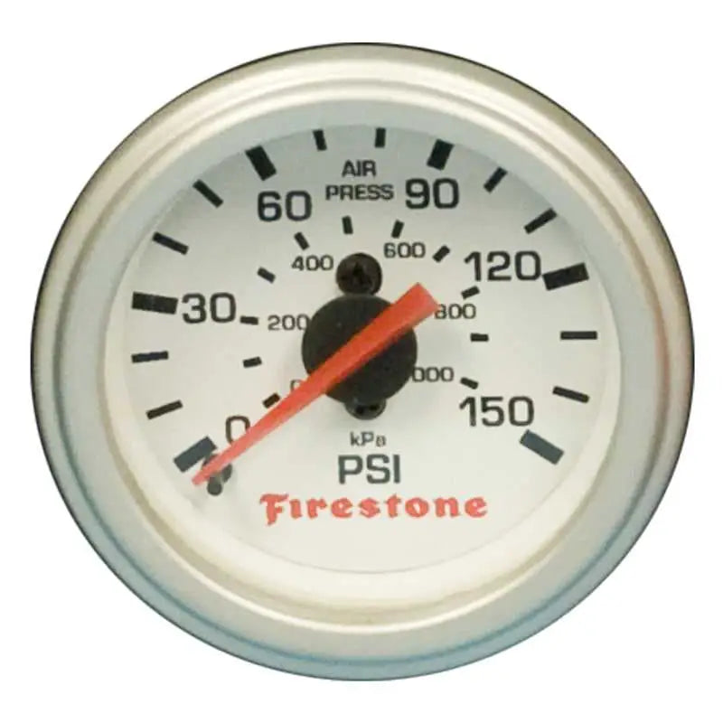 Firestone Firestone Replacement Single Pressure Gauge - White Face (For PN 2225 / 2229 / 2196) (WR17609181)