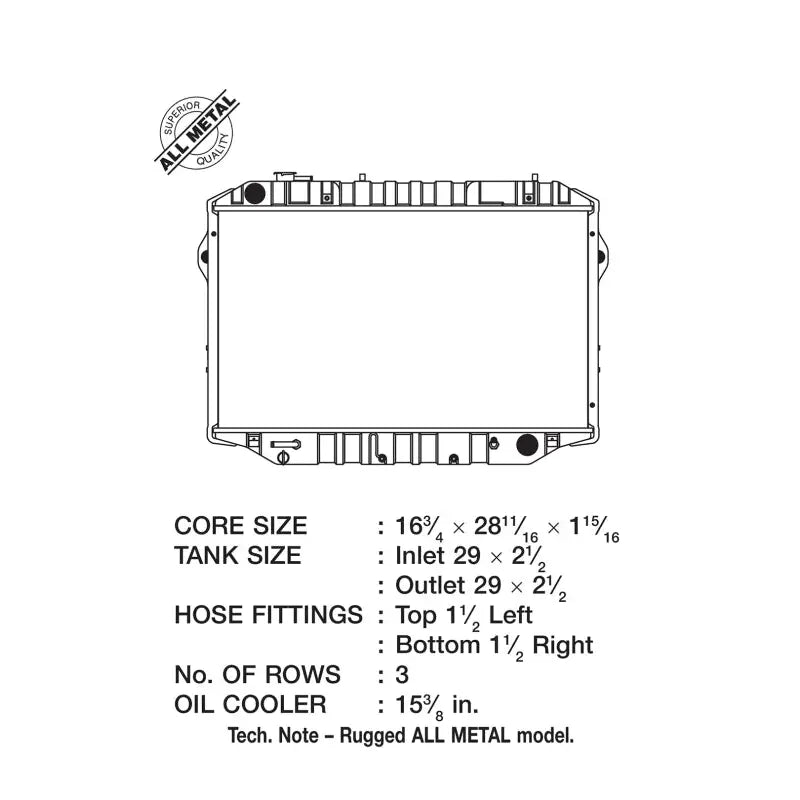 CSF RADIATOR 2709 89-92 4.0L AT TOYOTA LAND