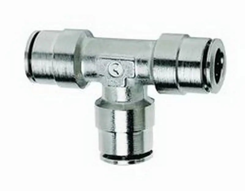 Firestone Union Tee 1/4in. Nickel Push-Lock Air Fitting - 6 Pack (WR17603453) - Truck & Automotive