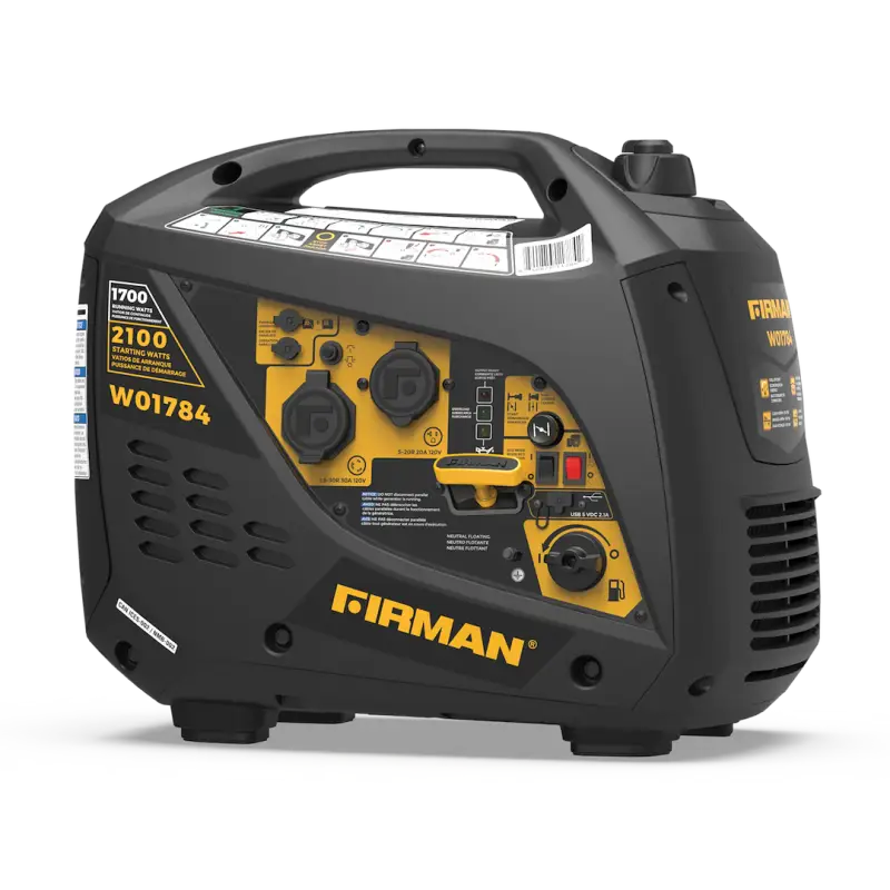 Firman Power W01784 Inverter 2100/1700W Recoil Start Ga Portable Generator