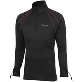 Black long-sleeve thermal layer shirt with red stitching for FIRSTGEAR Heated Layer Shirt 12V