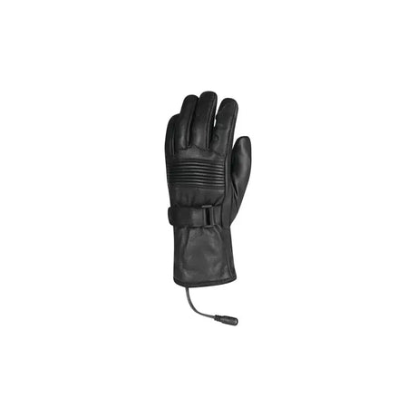 Firstgear Heated Rider iTouch Gloves black leather with wrist strap and power cord