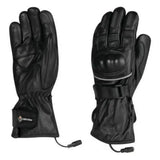 Pair of black leather heated ultimate touring gloves from FIRSTGEAR Heated Ultimate Touring collection