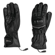 Pair of black leather heated ultimate touring gloves from FIRSTGEAR Heated Ultimate Touring collection