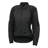 Women’s FIRSTGEAR Reflex Mesh Jacket Black with reflective piping and adjustable waist